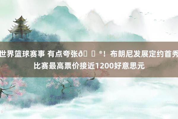 世界篮球赛事 有点夸张😮！布朗尼发展定约首秀比赛最高票价接近1200好意思元