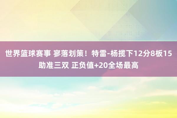 世界篮球赛事 寥落划策！特雷-杨揽下12分8板15助准三双 正负值+20全场最高