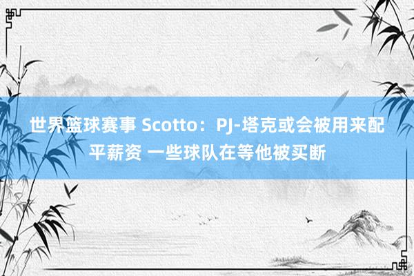 世界篮球赛事 Scotto：PJ-塔克或会被用来配平薪资 一些球队在等他被买断