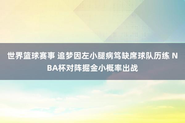 世界篮球赛事 追梦因左小腿病笃缺席球队历练 NBA杯对阵掘金小概率出战