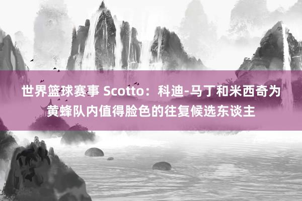 世界篮球赛事 Scotto：科迪-马丁和米西奇为黄蜂队内值得脸色的往复候选东谈主